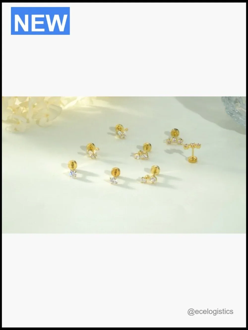 Hypoallergenic Gold Earrings Stack for Women - 7 Pairs Surgical Steel Hoops &